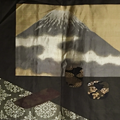 Ancien haori samourai Chanoyu Fujisan Umebachi MonTsuki homme “Made in Japan”