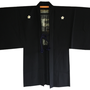 Ancien haori samourai Chanoyu Fujisan Umebachi MonTsuki homme “Made in Japan”