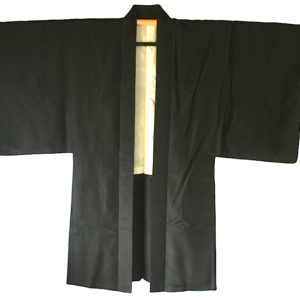 Antique kimono Haori samourai soire noire Mitsu Kashiwa homme