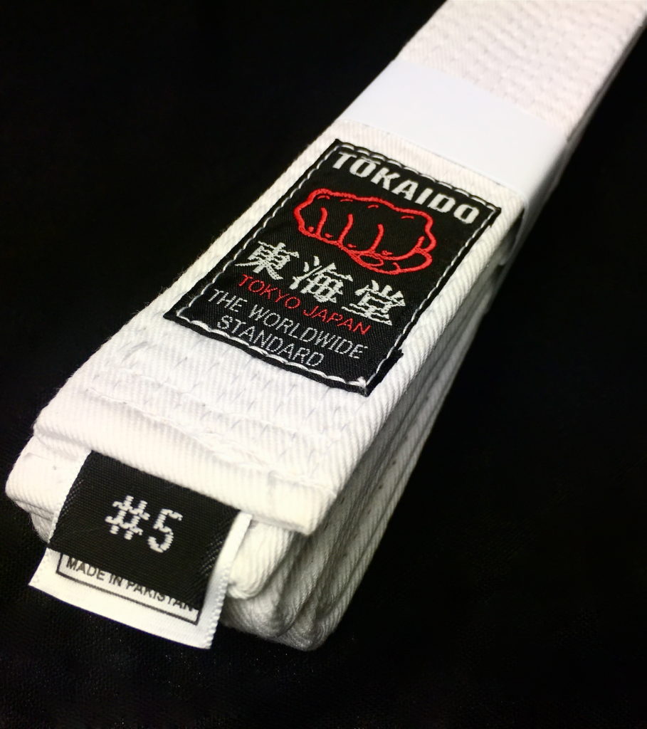 Ceinture blanche Karate Tokaido BLW Kobushi Taille 5 (280cm)