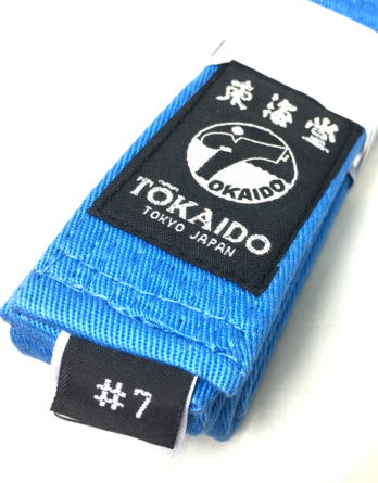 Ceinture bleu Karate Tokaido BLBU Kickman Taille 7 (310cm)