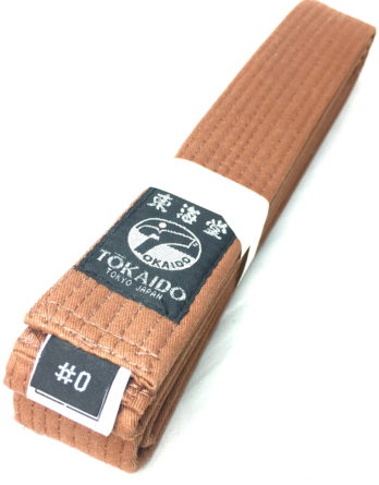 Ceinture marron Karate Tokaido BLB Kickman Taille 0 (205cm)