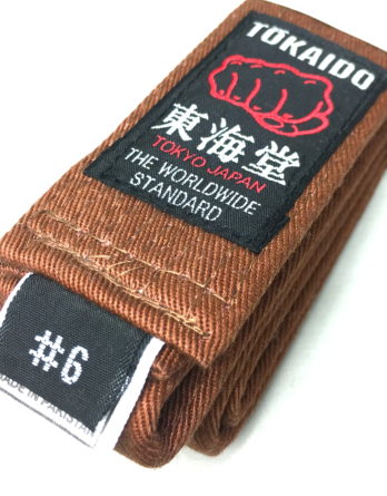 Ceinture marron Karate Tokaido BLB Kobushi Taille 6 (295cm)