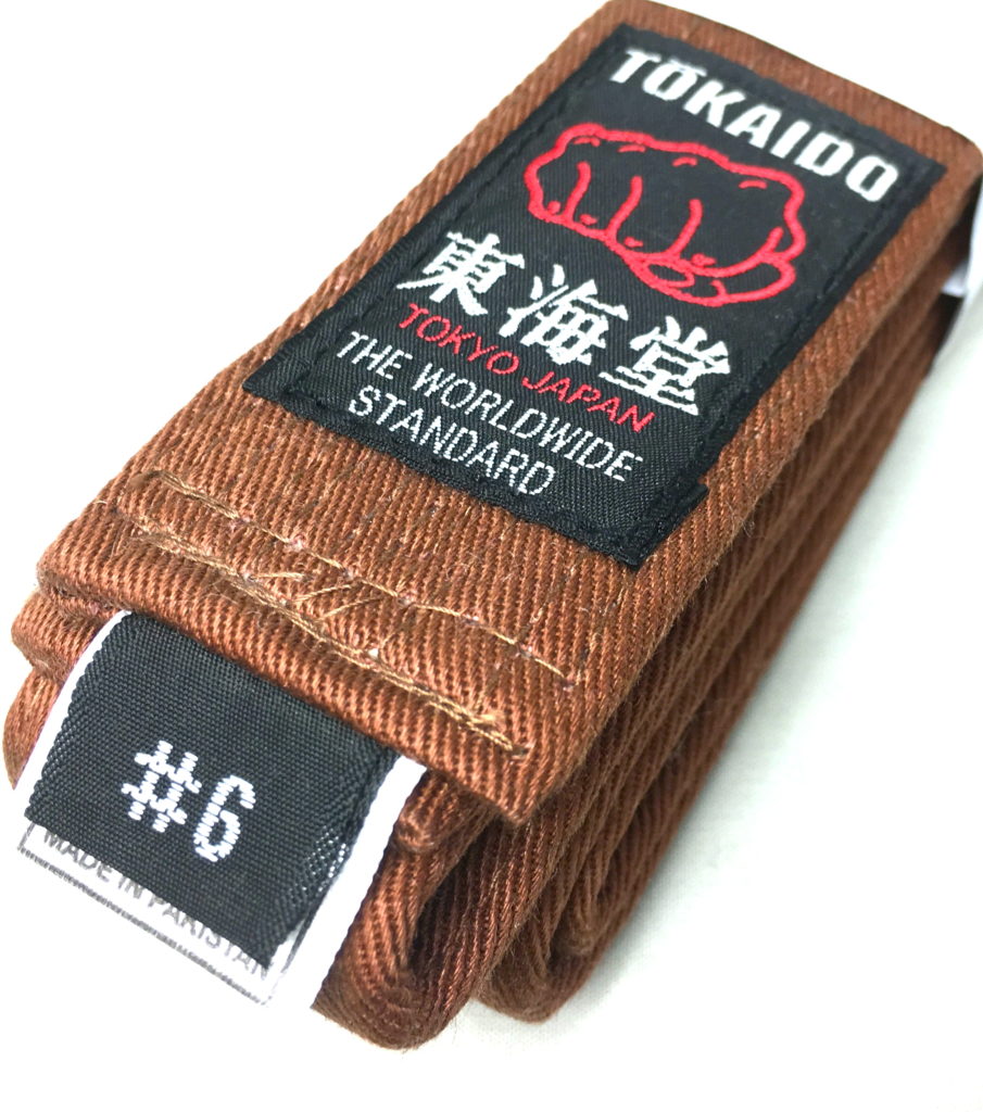 Ceinture marron Karate Tokaido BLB Kobushi Taille 6 (295cm)
