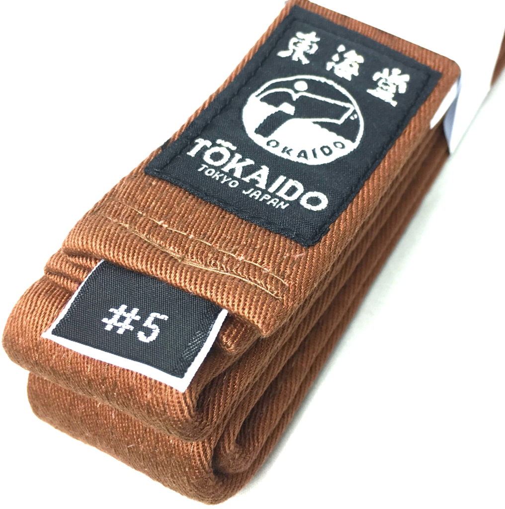 Ceinture marron Karate Tokaido BLB Kickman Taille 5 (280cm)