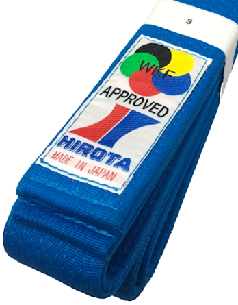 Luxe ceinture bleu Karate Hirota Kumite Yohachi WKF Taille 3 (250cm)