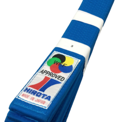 Luxe ceinture bleu Karate Hirota Kumite Yohachi WKF Taille 3 (250cm)