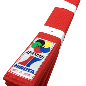 Luxe ceinture rouge Karate Hirota Kumite Yohachi WKF Taille 3 (250cm)
