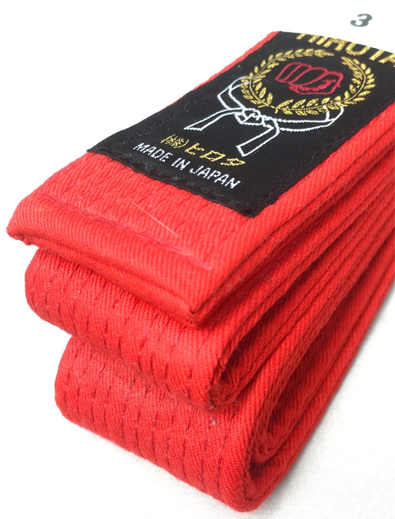 Ceinture rouge Karate Hirota Kumite Taille 3 (250cm)