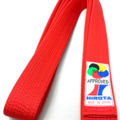 Ceinture rouge Karate Hirota Kumite WKF Taille 5 (280cm)