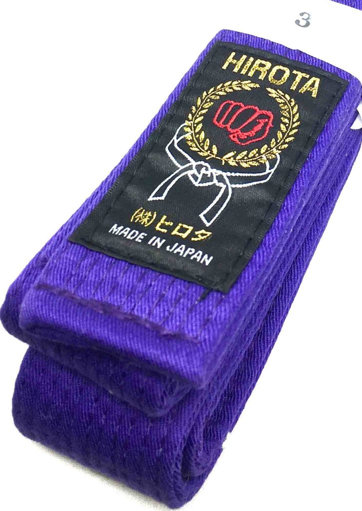 Ceinture violet karate hirota Taille 3 (250cm)