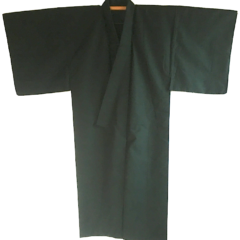 Set Antique Kimono japonais soie noire homme Made in Japan