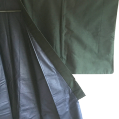 Set Antique Kimono japonais soie noire homme Made in Japan