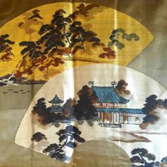 Antique Haori samourai soie noire Byodo-In Maruni Mitsu Kashiwa Montsuki homme “Made in Japan”
