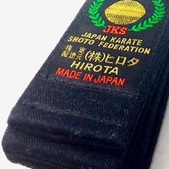 ceinture noire Karate Hirota JKS Taille 8 (325cm)
