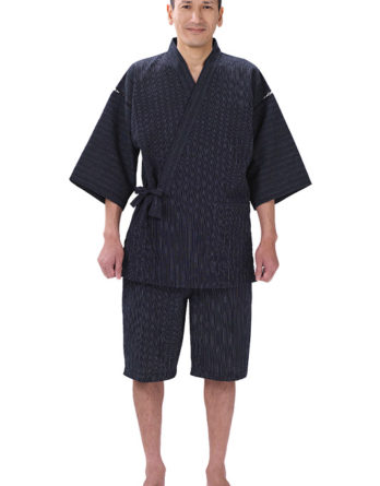 Jinbei Gokuboso shima shiro noir homme "Made in Japan"