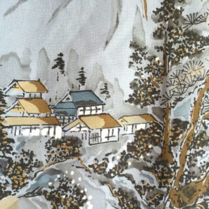 Antique Haori samourai soie noie Takanohane Montsuki Nihon no Yama Kurashi homme