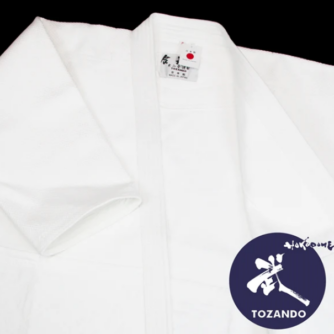 Luxe Veste Aikido Gi coton blanchi Sashiko Double épaisseur [ Do] Tozando Taille 4