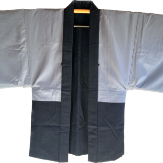 Antique Haori soie bleu indigo Tsumugi Fuji San no Mura1