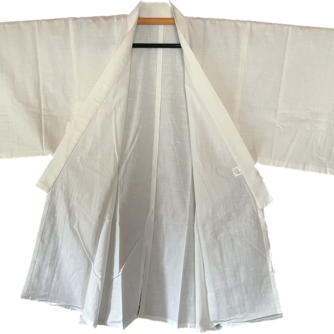 Kimono traditionnel japonais hangi homme coton blanchi Fait main au Japon