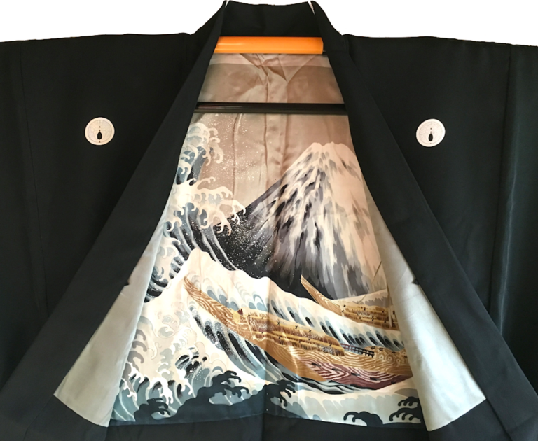 Cravate Homme 100% Soie Royal - Style Asiatique Oriental, Motif Chien Orange Noir Or