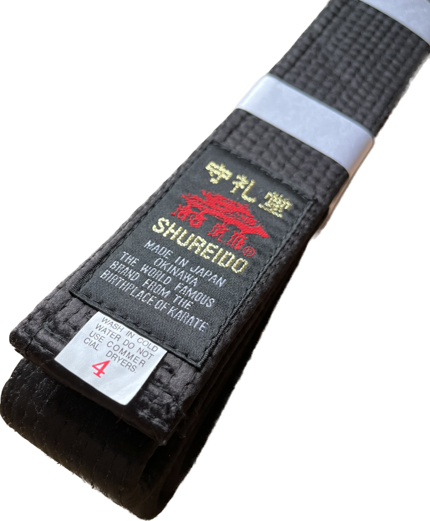 Ceinture noire Karate Shureido satin supérieur BST-S Taille 4 (270cm)