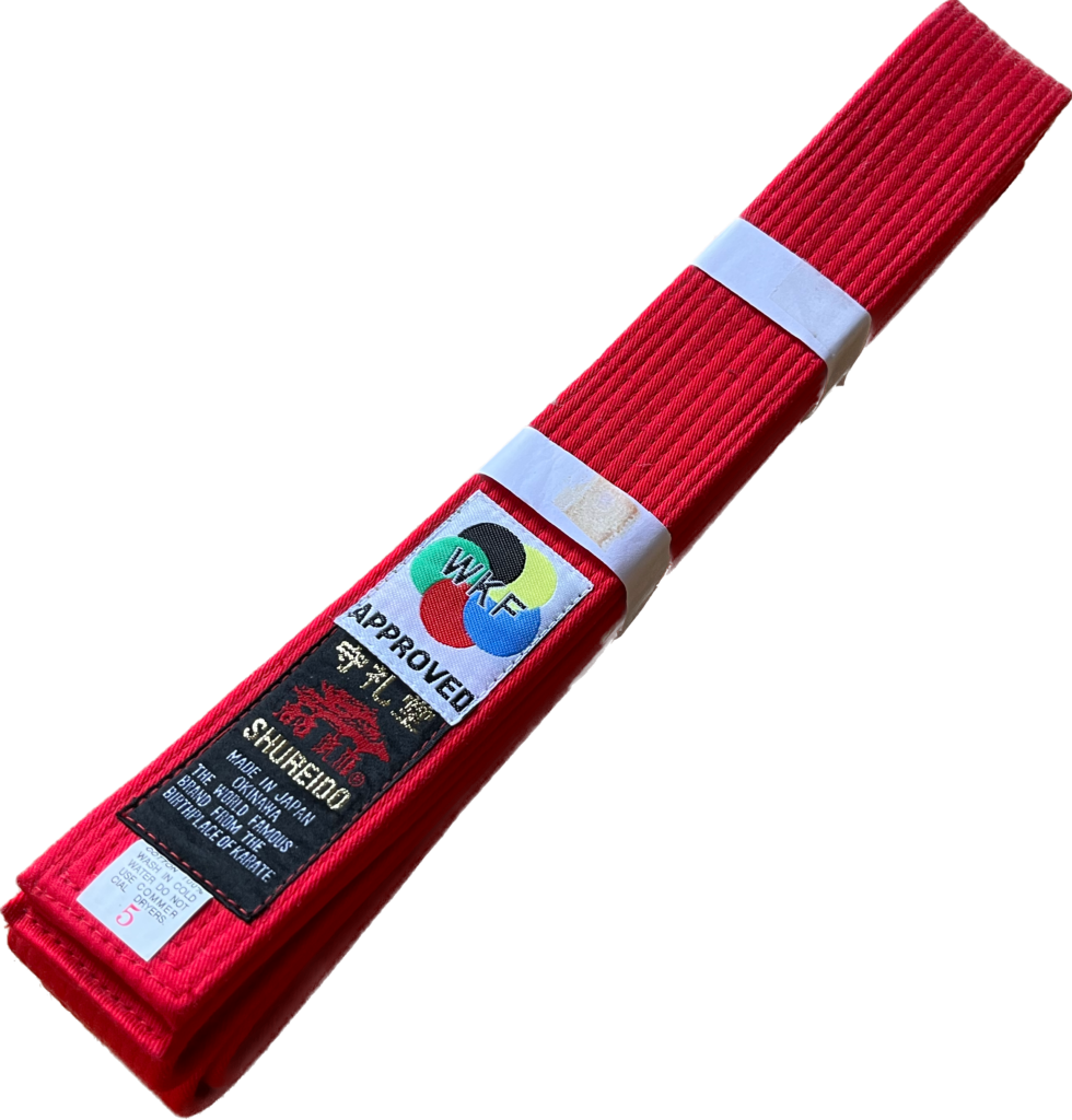 Ceinture rouge Karate Shureido Kumite WKF Taille 5 (290cm)