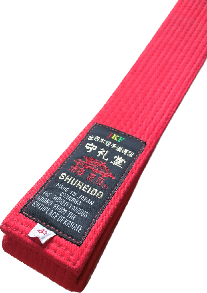 Ceinture rouge Karate Shureido Kumite JKF Taille 4.5 (280cm)