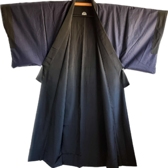 Men's Vintage Traditional Japanese Kimono Omodaka Montsuki5