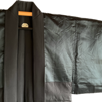 Antique Haori Katabami Montsuki Kyogen homme5