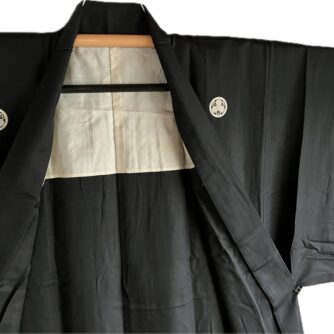 HAORI HOMME -Antique haori homme - Tsuru MitsuKashiwa Montsuki1