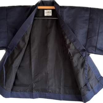 Haori jappnais homme -Polyester bleu marine - Kimono - Yukata