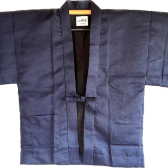 Haori jappnais homme -Polyester bleu marine - Kimono - Yukata.1