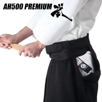 Hakama Aikido Polyester Premium bleu marine taille 24.5 Tozando AH-500