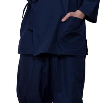 Samue japonais homme coton standart bleu marine Taille 2L -1
