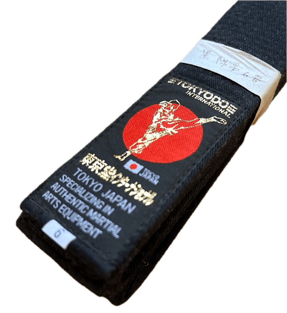 Ceinture noire Karate Tokyodo coton qualité standard Taille 6 (310 cm)