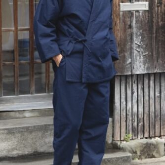 Navy Premium Cotton Samue Workwear Set - Perfect for Winter - Made in Japan- BujindoShop1