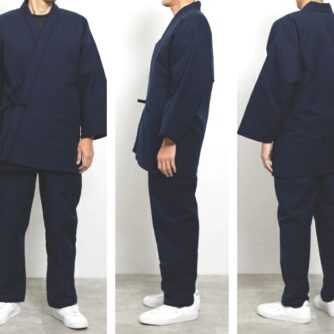 Navy Premium Cotton Samue Workwear Set - Perfect for Winter - Made in Japan- BujindoShop3