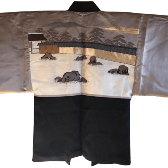 Haori Japonais Homme - Jardin Zen du Temple Ryoanji Kyoto6