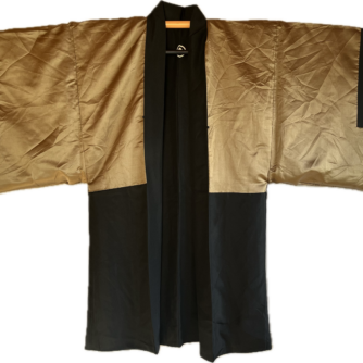 Men’s Haori - Black Silk Montsuki Toshogu Nikko 3