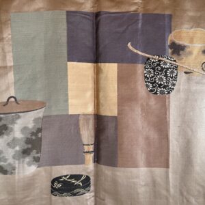 Haori japonais homme soie noire Takanohane Montsuki Cérémonie du Thé (Sadō)